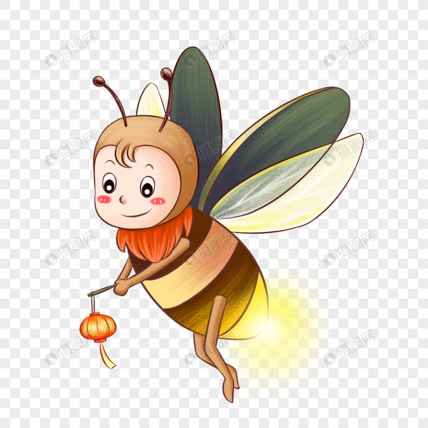 免抠元素 手绘/卡通元素 萤火虫.psd