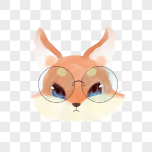 戴眼镜的小狐狸图片