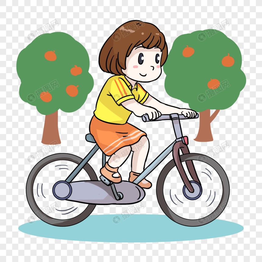 骑自行车的女孩