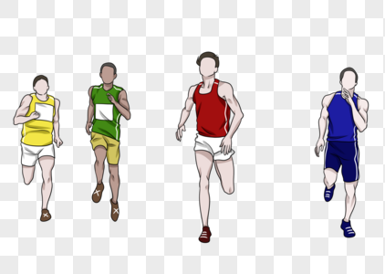 奥运会男子马拉松长跑一幕图片