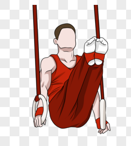 奥运会男子单人吊环体操高抬腿图片
