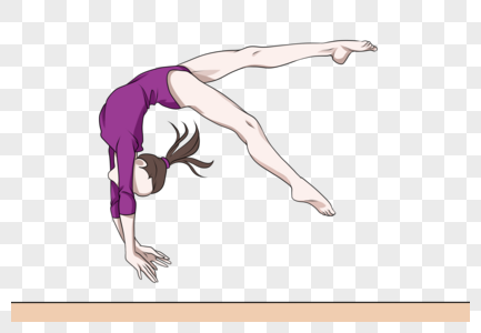 奥运会女子单人蹦床体操后空翻高清图片
