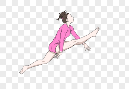 奥运会女子单人体操跳跃动作图片