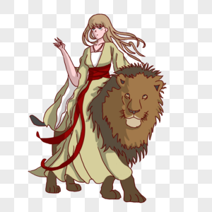 狮子座女神图片