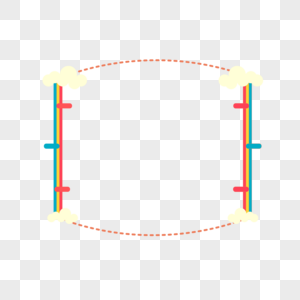 彩虹可爱儿童相框图片