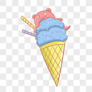 夏季冰淇淋装饰素材图片