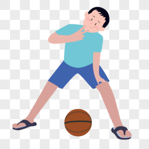 夏季男孩打篮球装饰图片