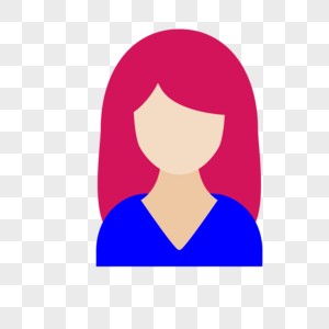 扁平红发女生头像图片