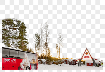 芬兰洛瓦涅米圣诞老人村高清图片