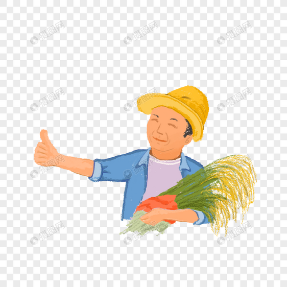 农民收获小麦图片