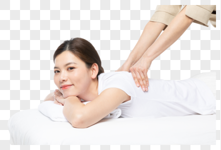 泰式背部女性背部按摩素材