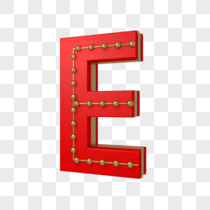 英文字母E创意C4D模型图片