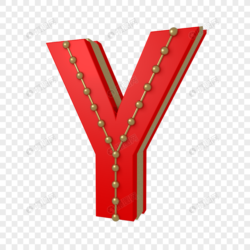 英文字母y创意c4d模型