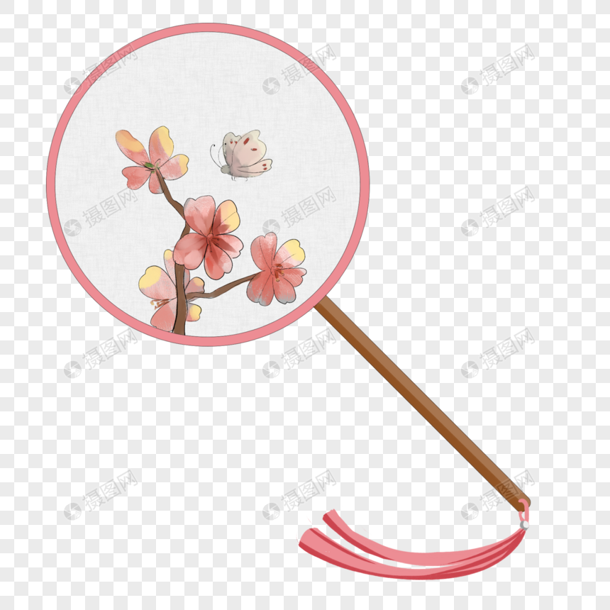 樱花团扇图片