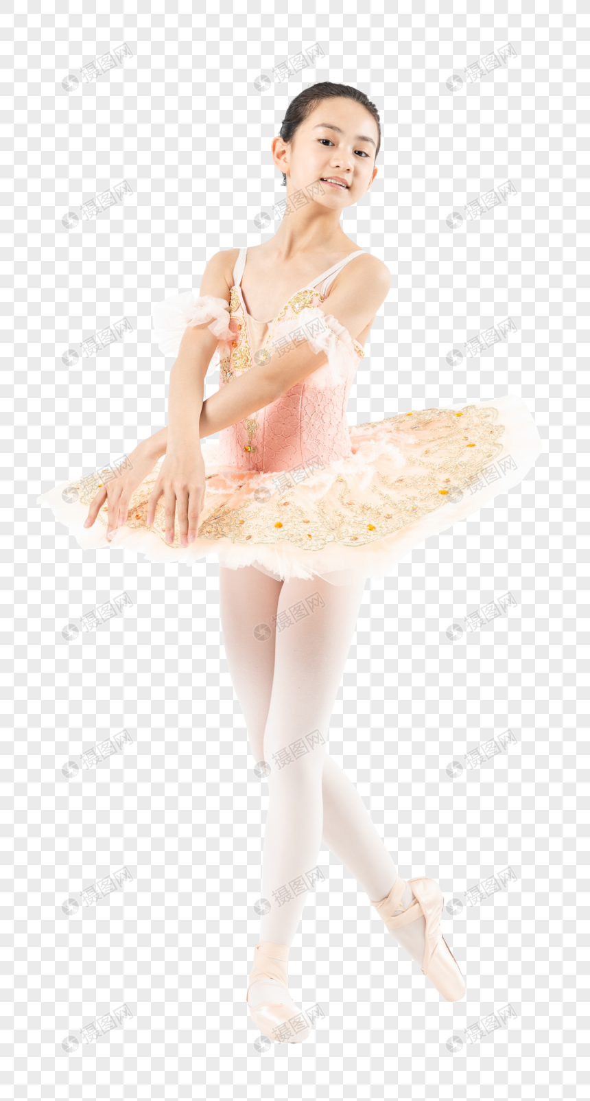 小女孩跳芭蕾舞