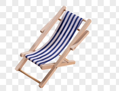 蓝色条纹沙滩摇椅图片