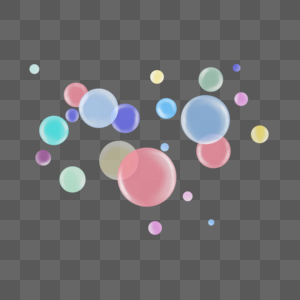 彩色泡泡炫彩气泡元素高清图片