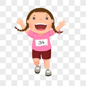 儿童运动会奔跑的女孩图片