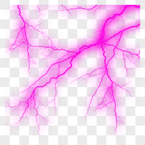 红色电闪雷鸣闪电光效裂痕png免抠元素图片