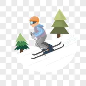 滑雪滑雪场滑冰场高清图片