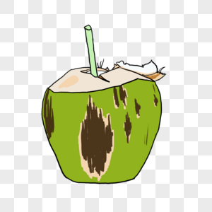 椰子椰汁元素图片