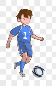 踢足球的男孩1号选手高清图片素材