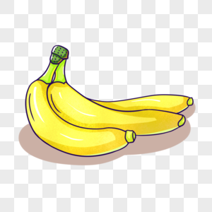 卡通黄色香蕉插图图片
