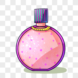 卡通紫色香水插图图片