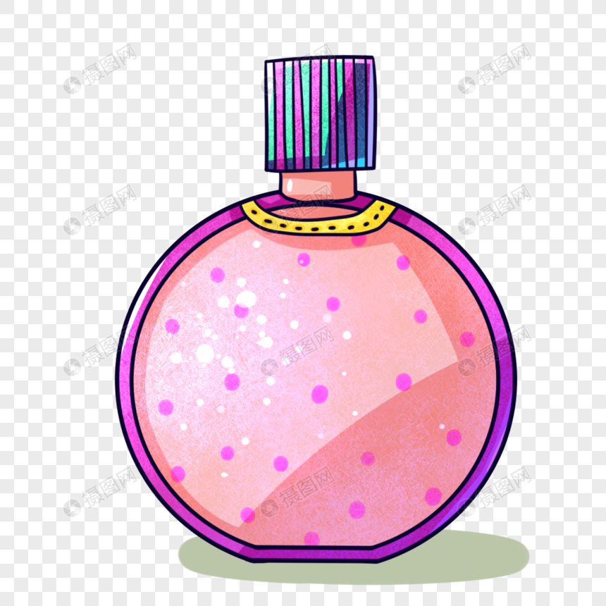 卡通紫色香水插图图片