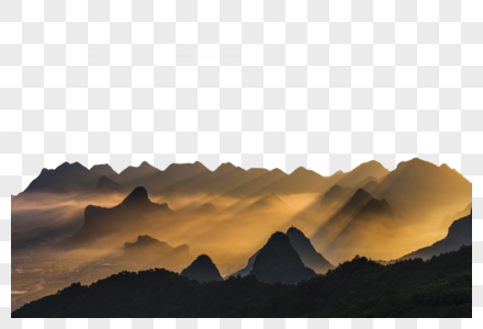 桂林山水剪影图片