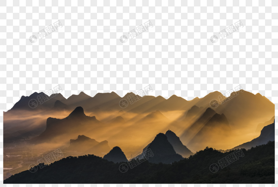 桂林山水剪影图片