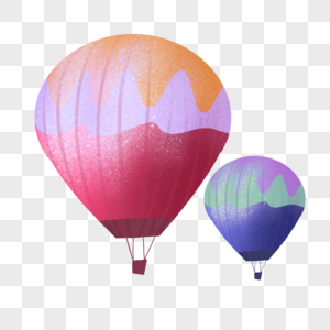 热气球紫色气球高清图片