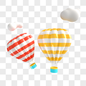 红色黄色节日气球图片