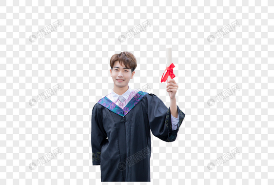 大学生拿毕业证书图片