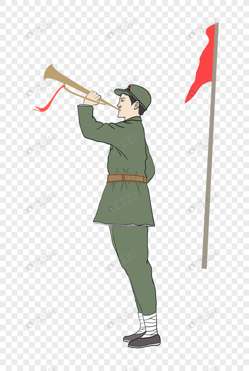 解放军吹号角