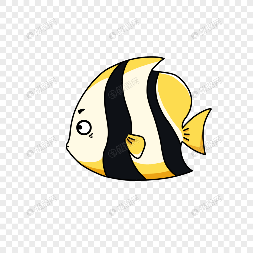 卡通海洋鱼类