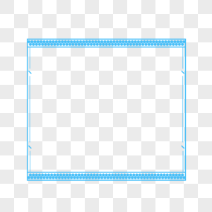 清新蓝色边框高清图片