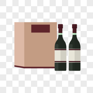 葡萄酒瓶葡萄酒元素高清图片