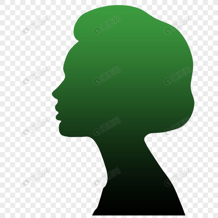 女人侧脸剪影
