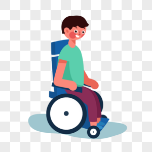 坐轮椅男孩残疾人物高清图片