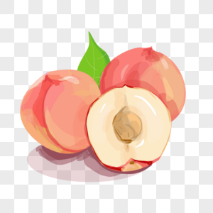 夏季水果水蜜桃桃子高清图片素材