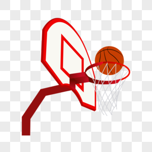 篮球和球框篮球框素材高清图片
