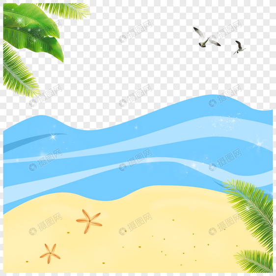 夏日沙滩图片