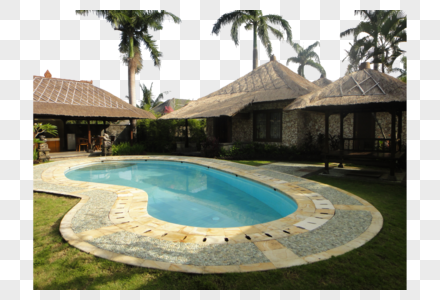 巴厘岛的度假村游泳池图片