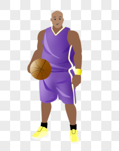 抱着篮球的黑人运动员图片