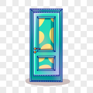一个彩色门家装木门彩色门高清图片