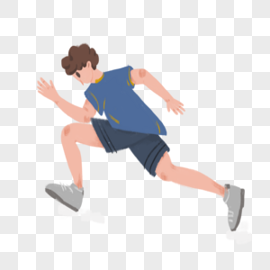 运动跑步的人插画手绘高清图片