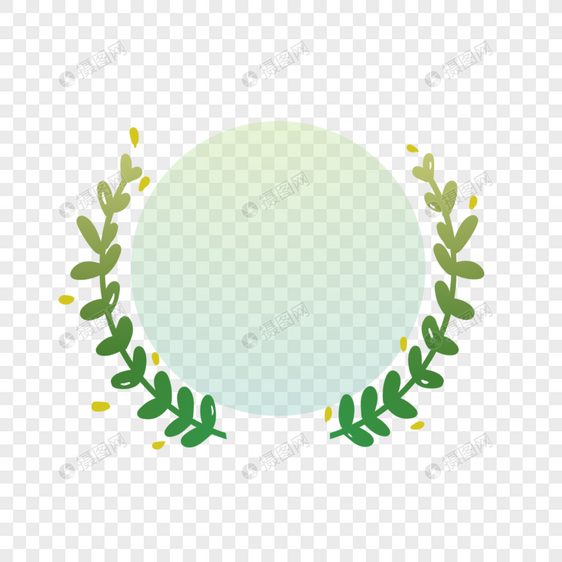 神圣绿橄榄装饰图标边框图片
