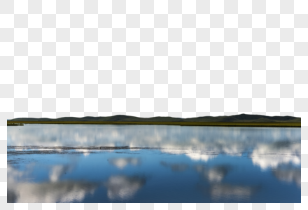 寂静的诺尔盖湖面倒影图片