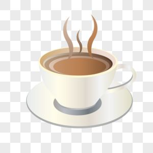 AI矢量图渐变立体卡通咖啡营养早餐牛奶咖啡早餐高清图片